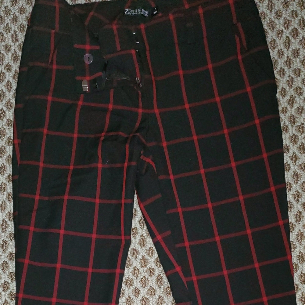 Black and Red window pane pants! Super fab!